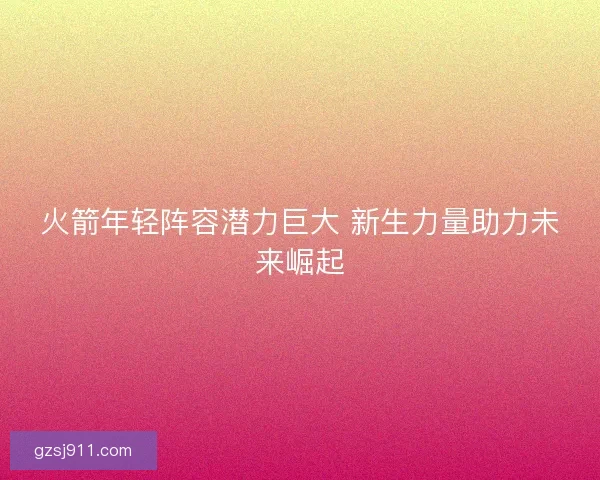 火箭年轻阵容潜力巨大 新生力量助力未来崛起